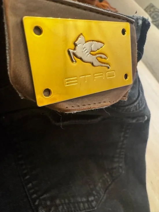 Etro Black Cropped Frayed-Hem Jeans - Picture 5 of 6